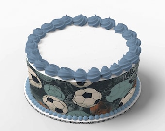 Cake Ribbons Football 4 Cake Ribbons made of fondant, edible