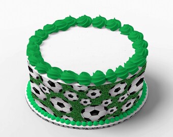 Cake Ribbons Football 4 Cake Ribbons made of fondant, edible