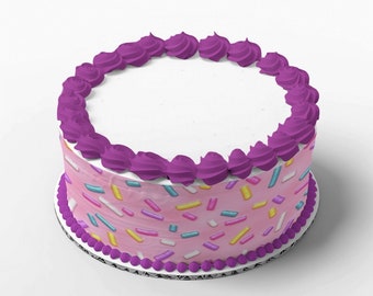 Cake Ribbons Sugar Sprinkles 4 Cake Ribbons made of fondant, edible