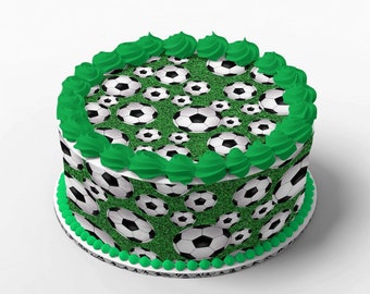 Cake Decoration Set Football, 4 Pieces
