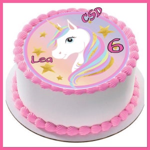 Cake topper unicorn, personalised