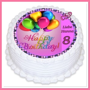 Tortenaufleger Geburtstag,, personalisiert,,