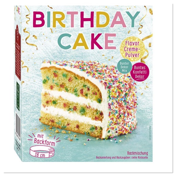 Birthday Cake Backmischung , 424 g
