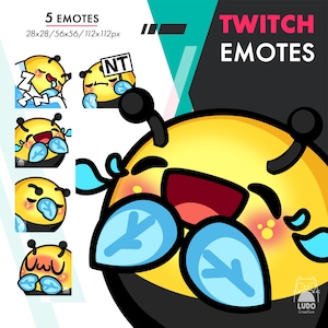 Bee Emote Pack 4, 5 Cute Wasp Laugh, Facepalm, NT Still Emotes Bundle for Youtube Discord Twitch Kick Streamers