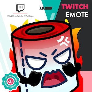 Twitch Toilet Paper Emote | Funny Cute Rage Emote for Twitch Youtube Discord Streamers