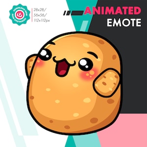 Animated Dance Emote, Cute Potato Jam Emote For Twitch Streamers