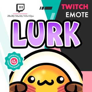 Twitch Egg Emote | Cute Boiled Egg Lurk Emote for Twitch Youtube Discord Streamers