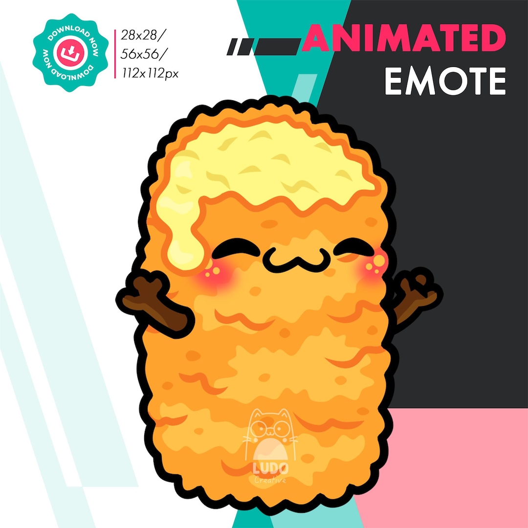 Animated Cheese Stick Dance Emote, Cute Mozzarella Stick Emote for ...