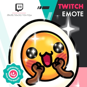 Twitch Egg Emote | Cute Boiled Egg Amazed Emote for Twitch Youtube Discord Streamers