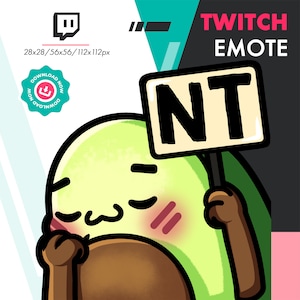Twitch Avocado Emote | Cute Avocado NT Emote for Twitch Youtube Discord Streamers