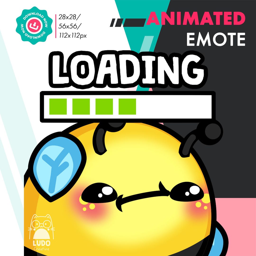 Animated Bee Loading Emote: Confused Emoji for Streamers (GIF) - Etsy
