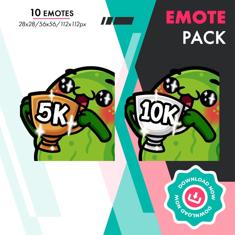 Pickle Bit Emote Pack, Cute 10 Gherkin Trophy Bit, Tier Emote Set for ...