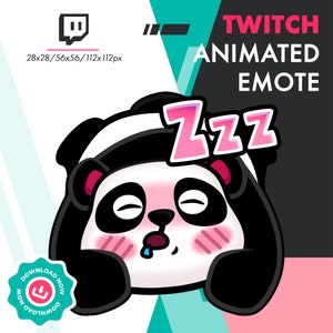 Gesto de panda animado / Gesto de sueño de panda lindo para Twitch Youtube Discord Streamers