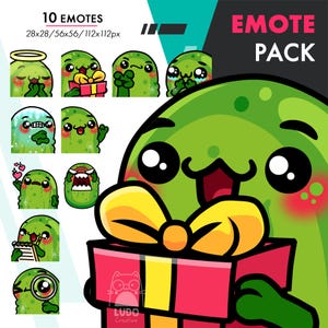 Pickle Emote Bundle 3, 10 Cute Twitch Gherkin Noted, Rage, Gift Static Emote Set for Streamers