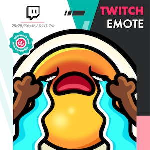 Twitch Egg Emote | Cute Boiled Egg Cry Emote for Twitch Youtube Discord Streamers