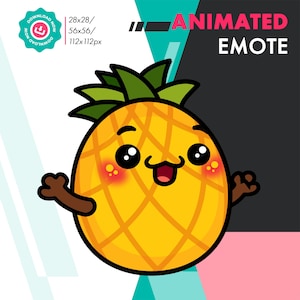 Animated Pineapple Dance Emote, Cute Fruit Jam Emote For Twitch, Youtube, Discord, Kick Streamers