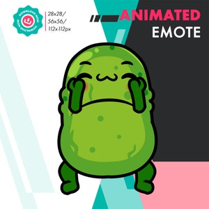 Emote animato di danza del sottaceto, emote di danza del ventre carina del cetriolino per gli streamer di Twitch Youtube Discord Kick