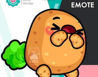 Animated Potato Fart Emote, Cute Potato Gas Emote For Twitch Youtube Discord Kick Streamers