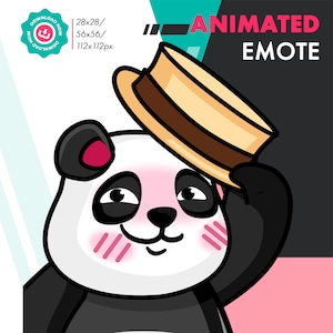 Animated Panda Mlady Emote, Cute Panda Animated Emotes For Twitch Youtube Discord Streamers