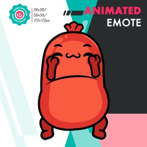 Animated Dance Emote, Cute Sausage Belly Dance Emote For Twitch Youtube Discord Kick Streamers