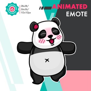 Gesto animado de baile de panda, gesto lindo de Panda Jam para streamers de Twitch