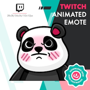 Animierte Panda Emote, niedlichen Panda verlassen Emote für Streamer