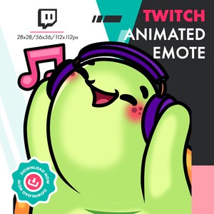 Animated Turtle Emote, Animated Tortoise Jam Emote For Twitch Streamers