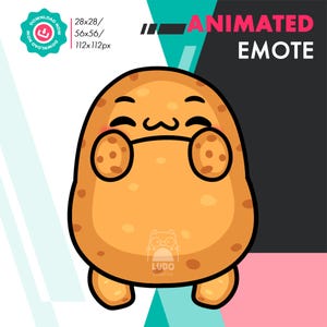 Animated Potato Dance Emote, Cute Belly Dance Emote For Twitch Youtube Discord Kick Streamers