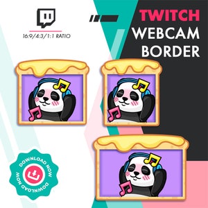 Toast Webcam Border, Cute Bread and Butter Webcam Overlay for Twitch Streamers