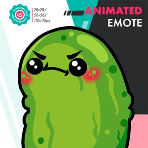 Emote animata di Pickle Leave, emote carina di Gherkin che se ne va per Twitch Youtube Discord Kick Streamers