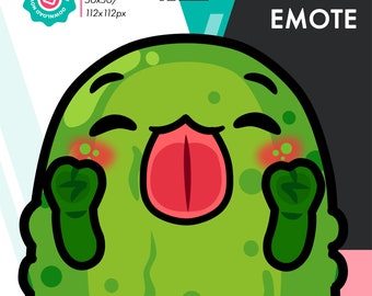 Animated Pickle Emote, Cute Pickle Lick Emote For Twitch Youtube Discord Kick Streamers
