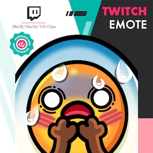 Twitch Egg Emote | Cute Boiled Egg Scared, Panic Emote for Twitch Youtube Discord Streamers