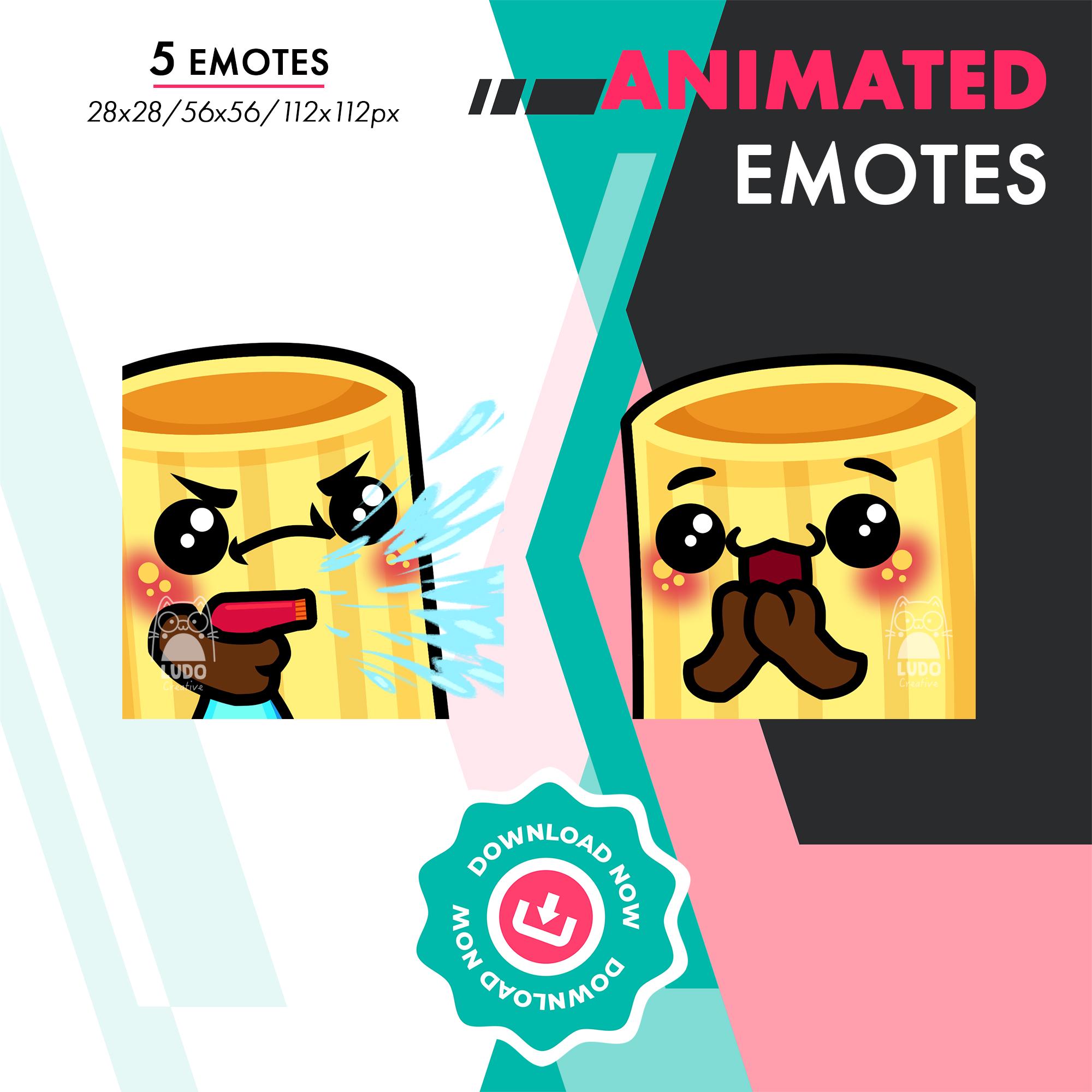 Animated Pasta Emotes Pack 3, 5 Rigatoni Love, Spray, Noted GIF Set for ...