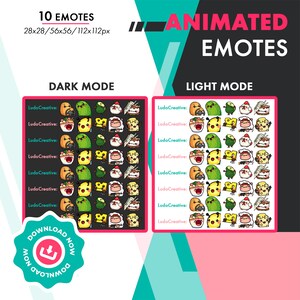 Create Your Own Animated Emotes Bundle, 10 Cute Animated Emote Pack for ...