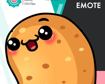 Animated Bobble Emote, Cute Potato Wiggle Emote For Twitch Youtube Discord Kick Streamers