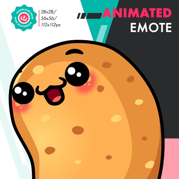 Animated Bobble Emote, Cute Potato Wiggle Emote For Twitch Youtube Discord Kick Streamers