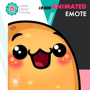 Animated Potato Talking Emote, Cute Chatty Potato Emote For Twitch Youtube Discord Kick Streamers