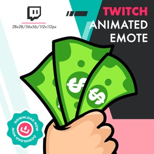 Animated Emotes, Cute Twitch Money Emote For Streamers