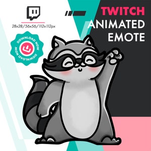 Animated Twitch Dance Emote | Cute Raccoon Danc Emote For Twitch Youtube Discord Streamers
