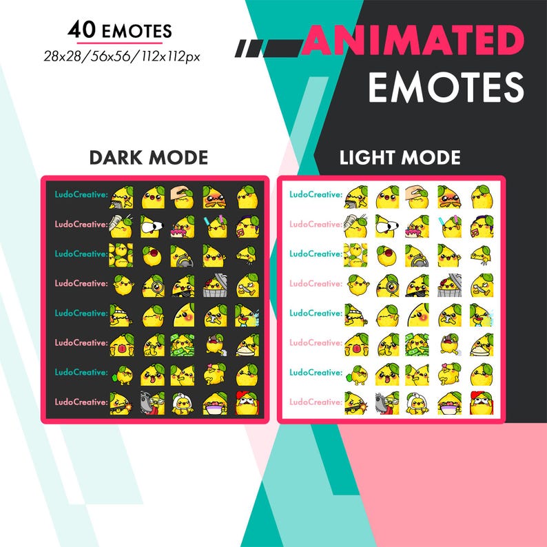 Lemon Emotes 40 Animated Lemon Emotes Pack, Mega Fruit Wiggle, POP, Raid GIF Set for ...