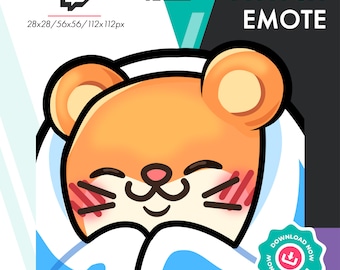 Twitch Hamster Emote | Cute Cartoon Cozy Blanket Mouse Emote for Twitch Youtube Discord Streamers