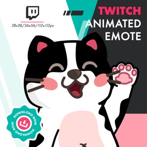 Animated Emotes, Cute Twitch Animated Hi Emote For Streamers