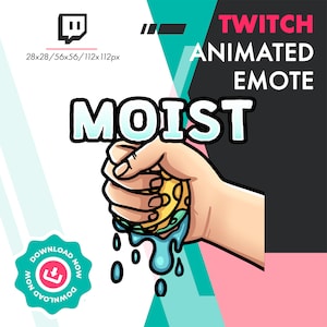 Animated Emotes, Cute Twitch Moist Emote For Streamers
