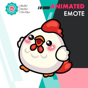 Animated Chicken Dance Emote, Animated Jam Emote For Twitch Streamers