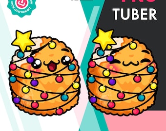 Christmas PNGTuber Nugget, Holiday Fried Chicken Vtuber Model For Twitch Streamers