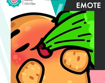 Animated Potato Vomit Emote, Cute Potato Throw Up Emote For Twitch Youtube Discord Kick Streamers