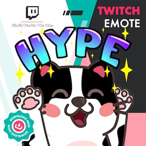 Twitch Cat Emote | Cute Cartoon Cat Hype Emote for Twitch Youtube Discord Streamers
