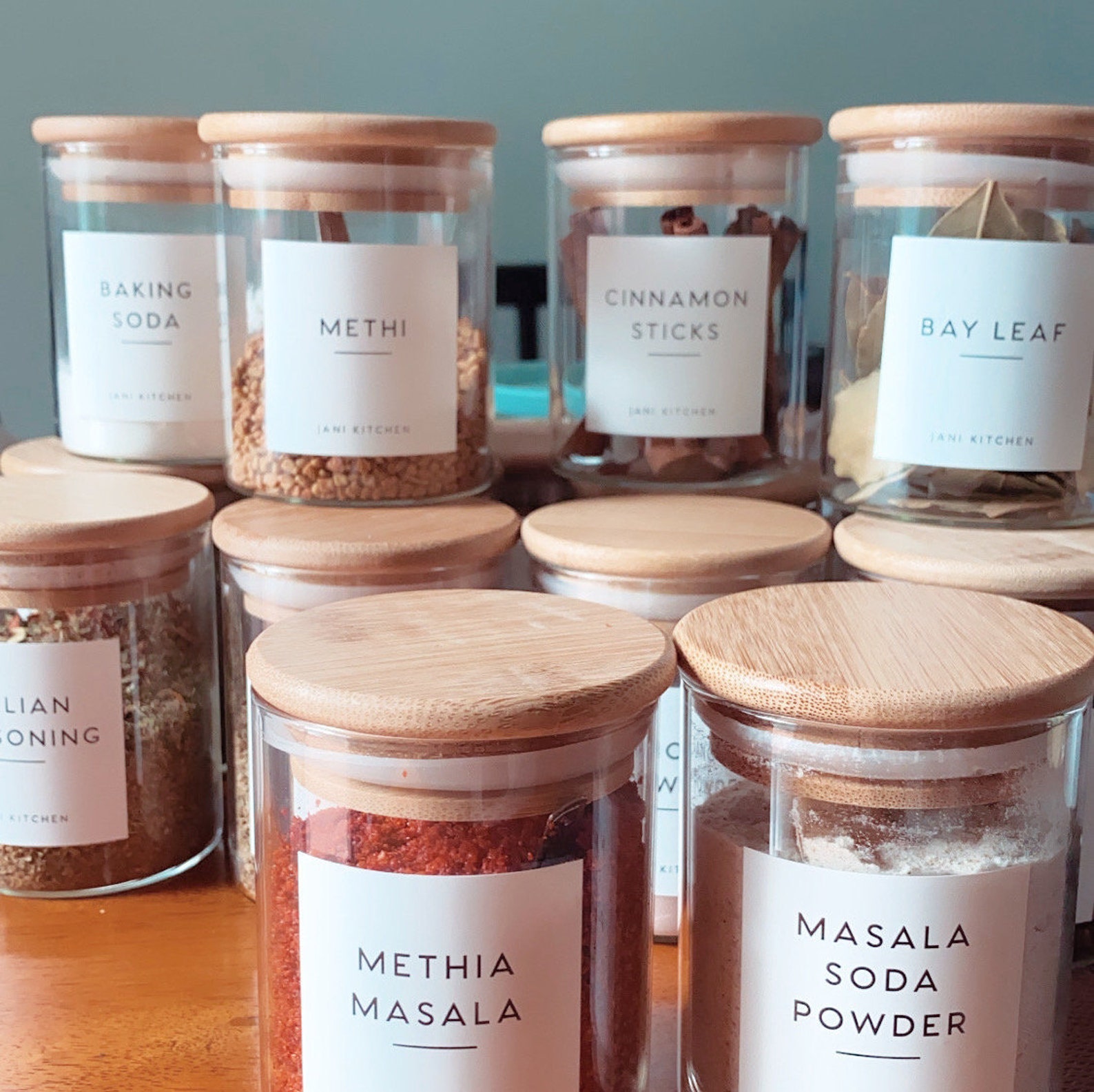 Indian Spice Labels for Kitchen Modern Pantry Labels Etsy