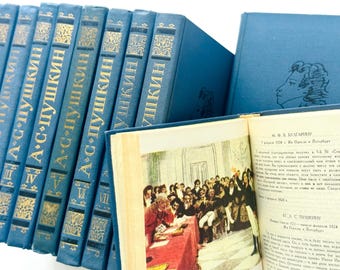 Alexander Pushkin Poetry, Illustrated Book Set of 10, Russian Literature Gift