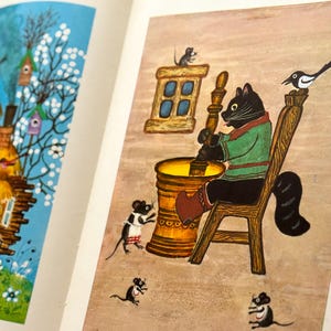 RARE Yuri Vasnetsov Art Book of Russian Fairy Tales, Vintage Book Lover Gift 1971, Big Format